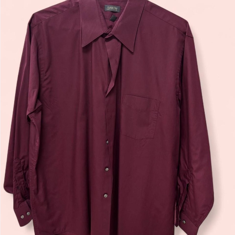Arrow Maroon Dress Shirt